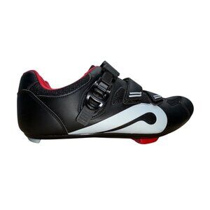Peloton Men’s Black/White Adjustable Strap Buckle Cycling Shoes Cleats Sz 7 US